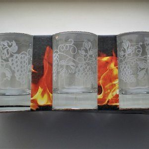 NEW NWT Russian Russia Gus Khrustalny Grape Vine Vodka Shot Glasses Set Of 6
